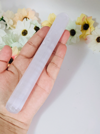 Selenite Massage Wand,Crystal Healing Wand,Large Polished Selenite Crystal Wand Stick,Stress Reliever,Healing , Soothing and Calming