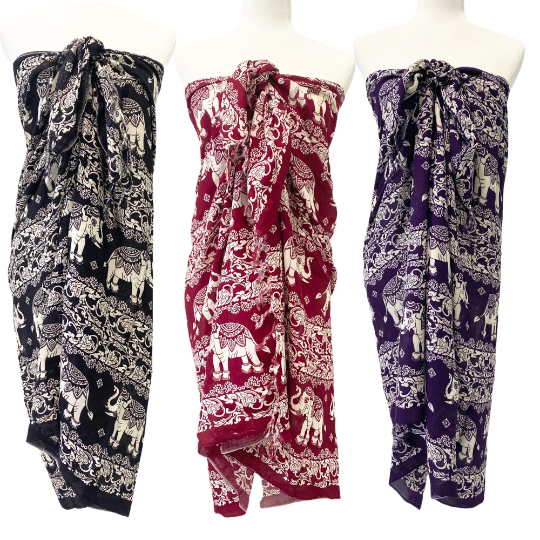 Sarongs/Beach Pareos/Beach Sarongs/Elephant Bikini Coverups/Beach Wear/Bohemian Coverups/Summer Beach Wear