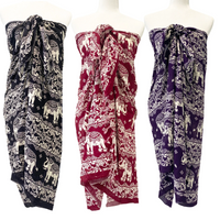 Sarongs/Beach Pareos/Beach Sarongs/Elephant Bikini Coverups/Beach Wear/Bohemian Coverups/Summer Beach Wear