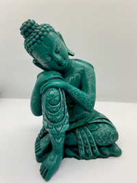 12 inches Tall Resting Buddha Statue, Buddha for Home Decor, Unique Buddha Statue, Garden Budhha, Haindpainted Buddha,Thinking Buddha
