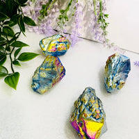 Rainbow Titanium Aura Quartz Crystal
