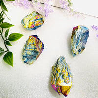 Rainbow Titanium Aura Quartz Crystal
