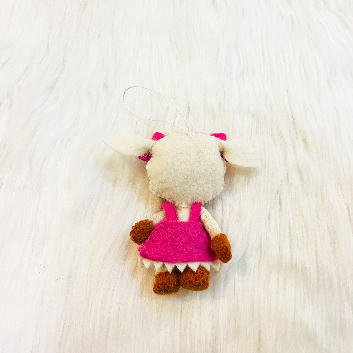 Felt Wool Handmade Pig Christmas Ornament