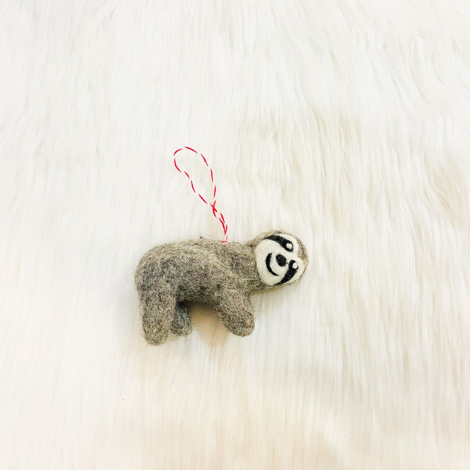 Sloth Felted Ornament