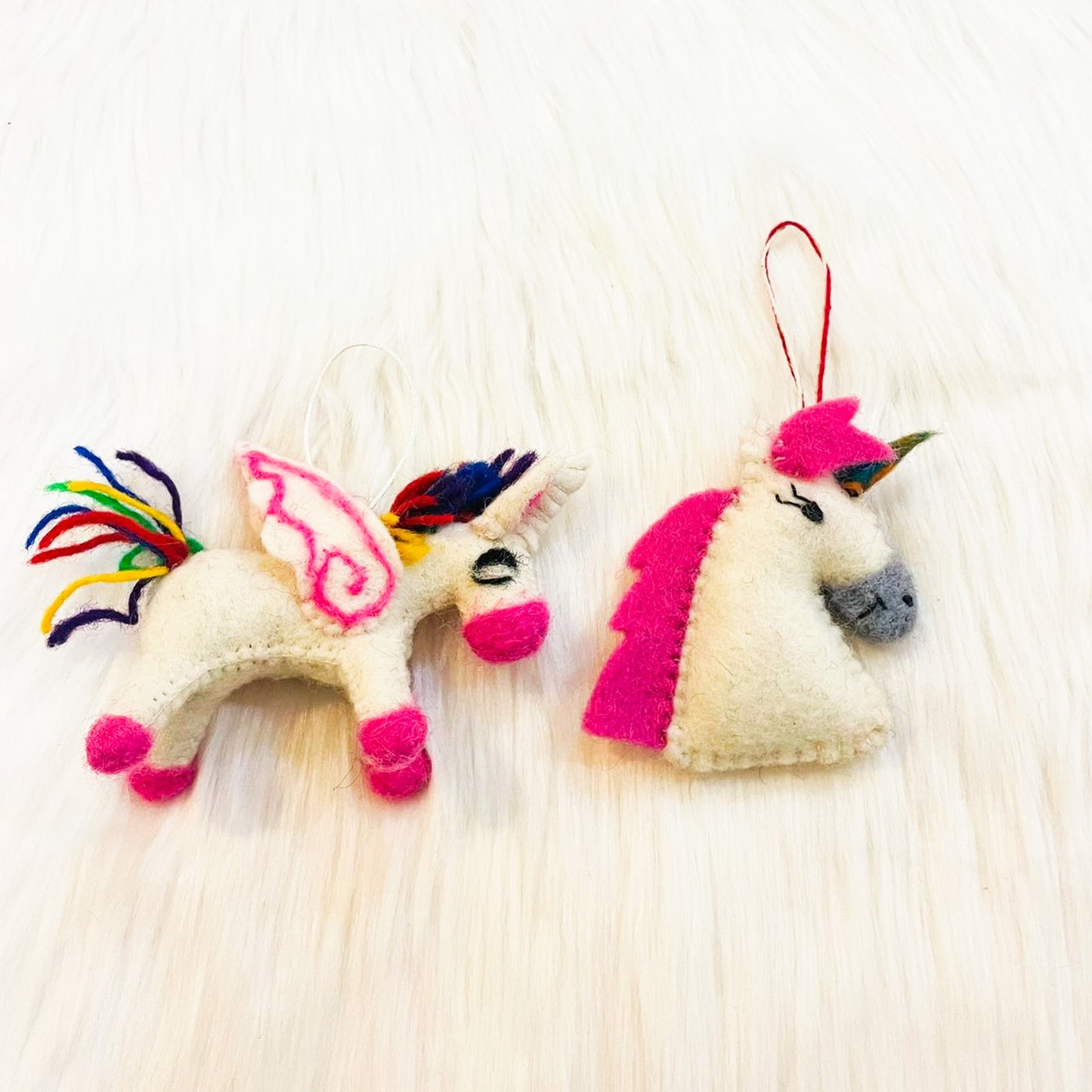 Unicorn Felt Christmas Tree Ornament