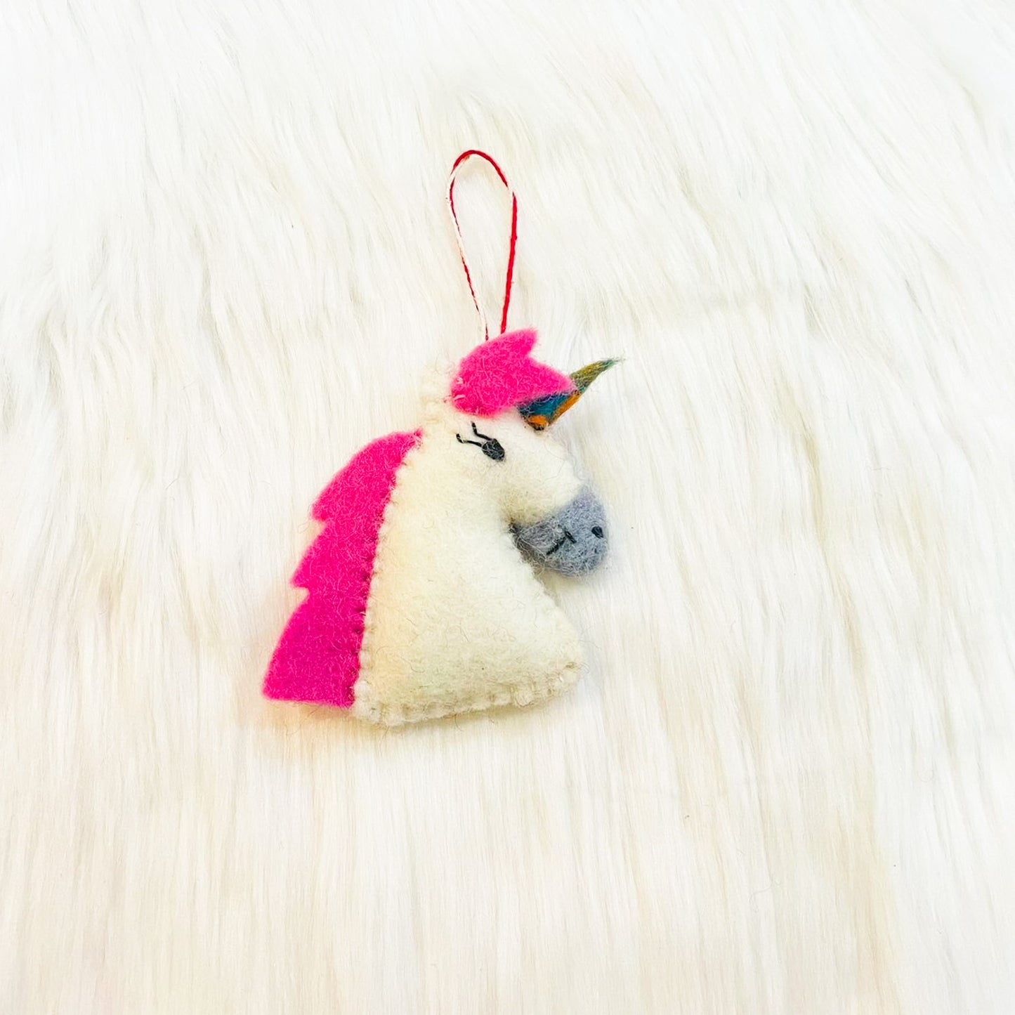 Unicorn Felt Christmas Tree Ornament